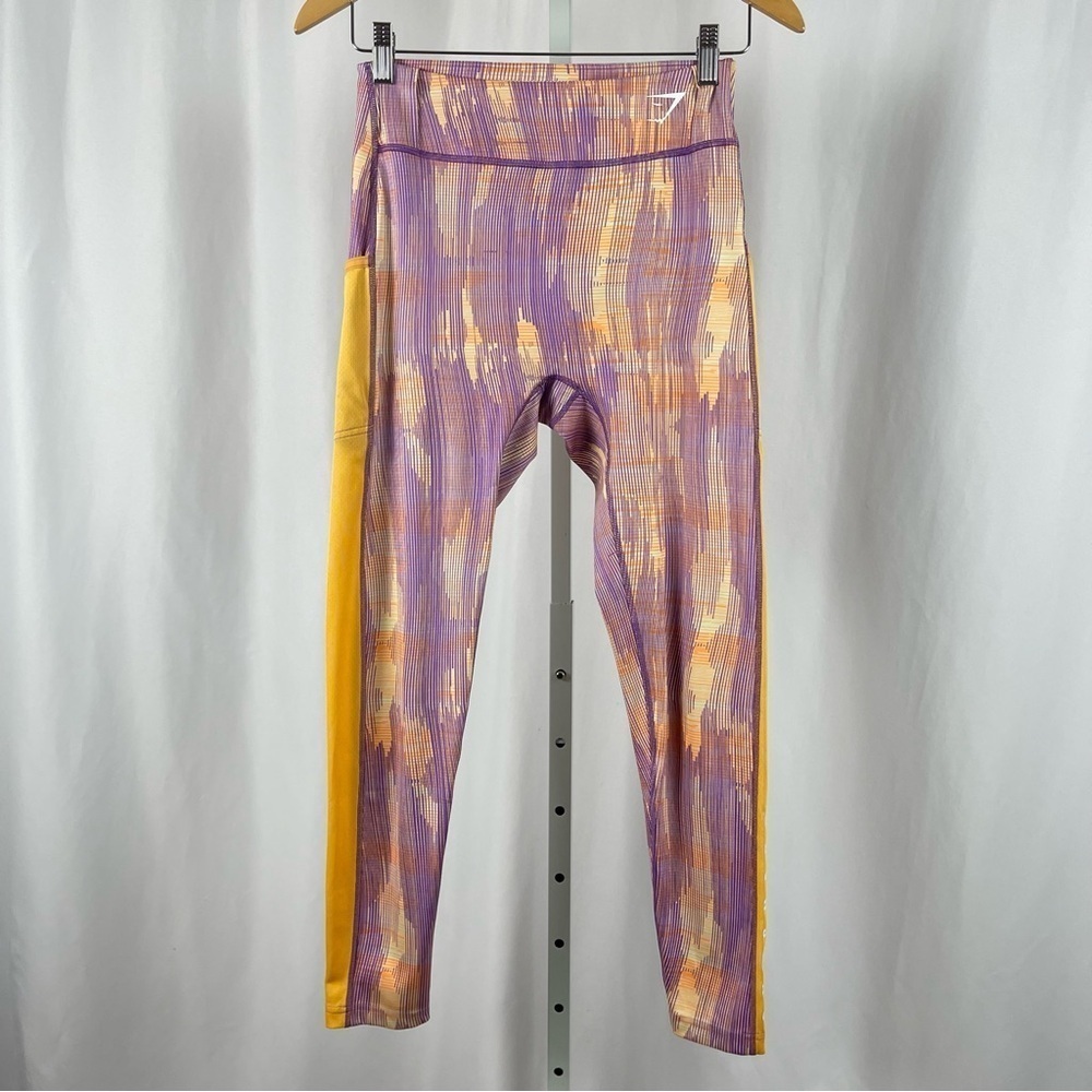 Gymshark Medium Sports Leggings Print Boho Hippie Vibrant Yoga Weight Training